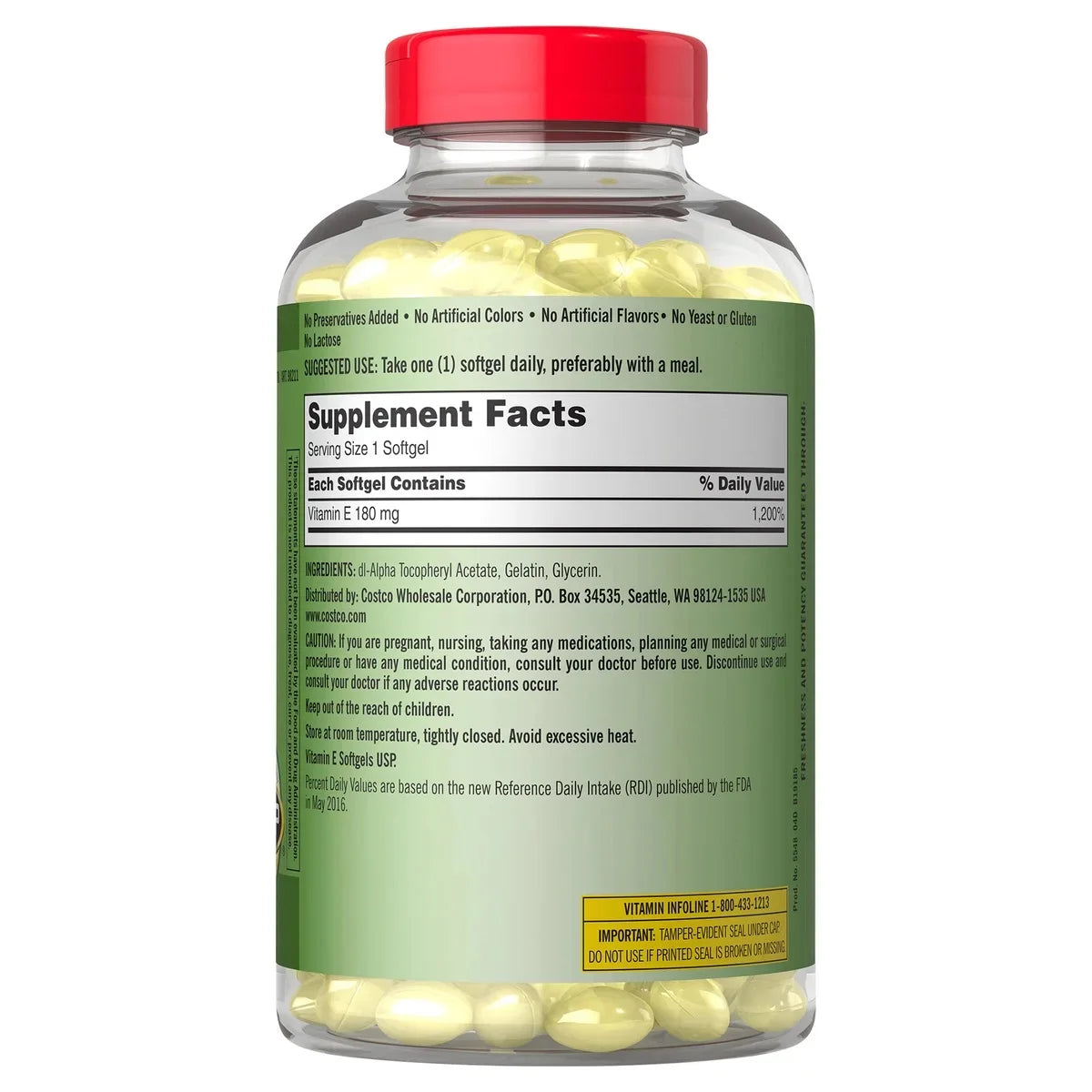 KS Vitamina E 180 mg - 500 Uds Importada