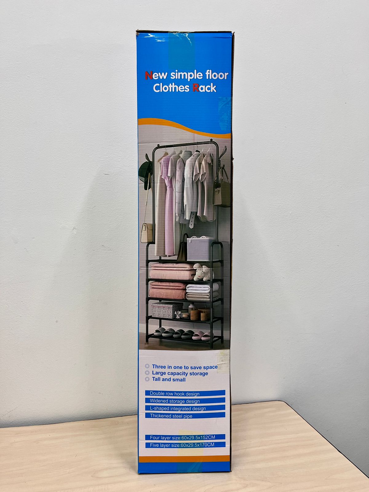 Perchero Organizador de Ropa con Estantes y Barra