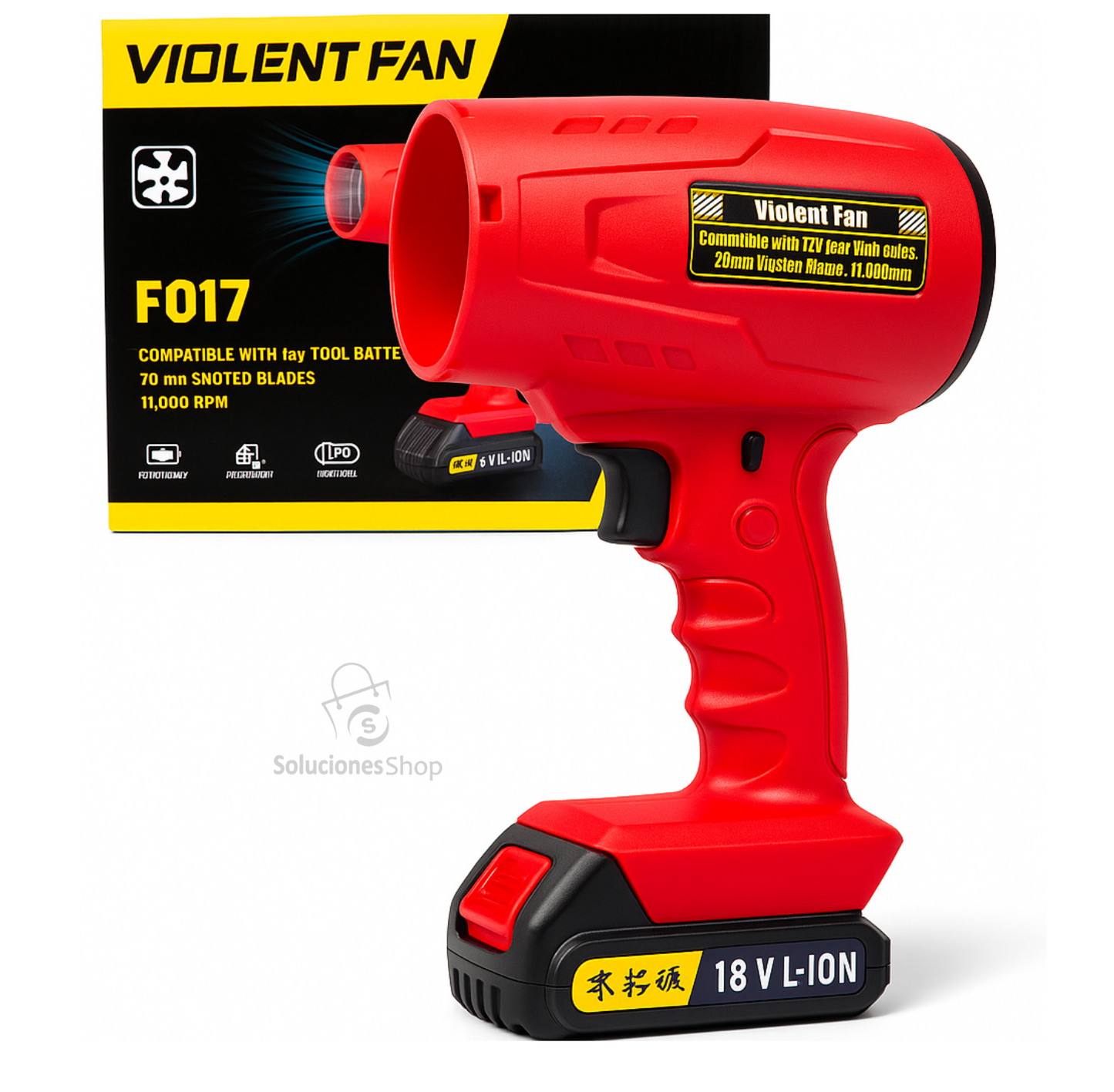 Soplador Profesional Multiproposito Turbina Inalámbrico 48v