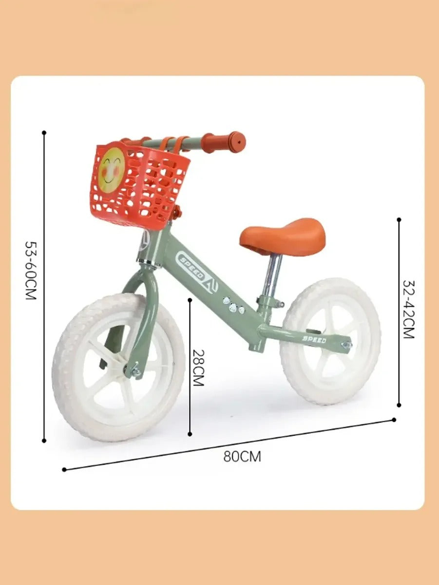 Bicicleta Equilibrio Con Canasta 2 Ruedas Para Niños