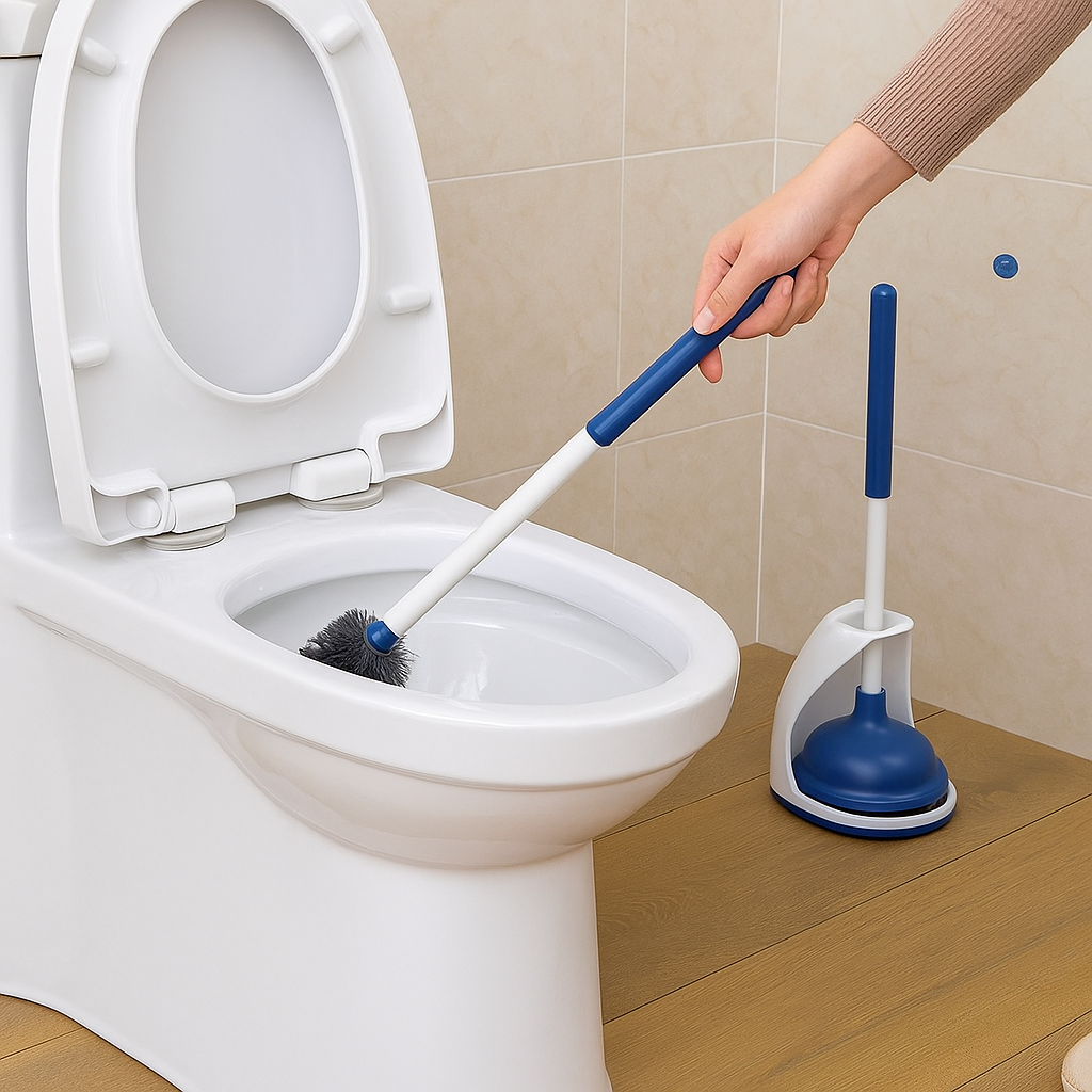 Combo higiene para baño - Destapador + Cepillo de Limpieza