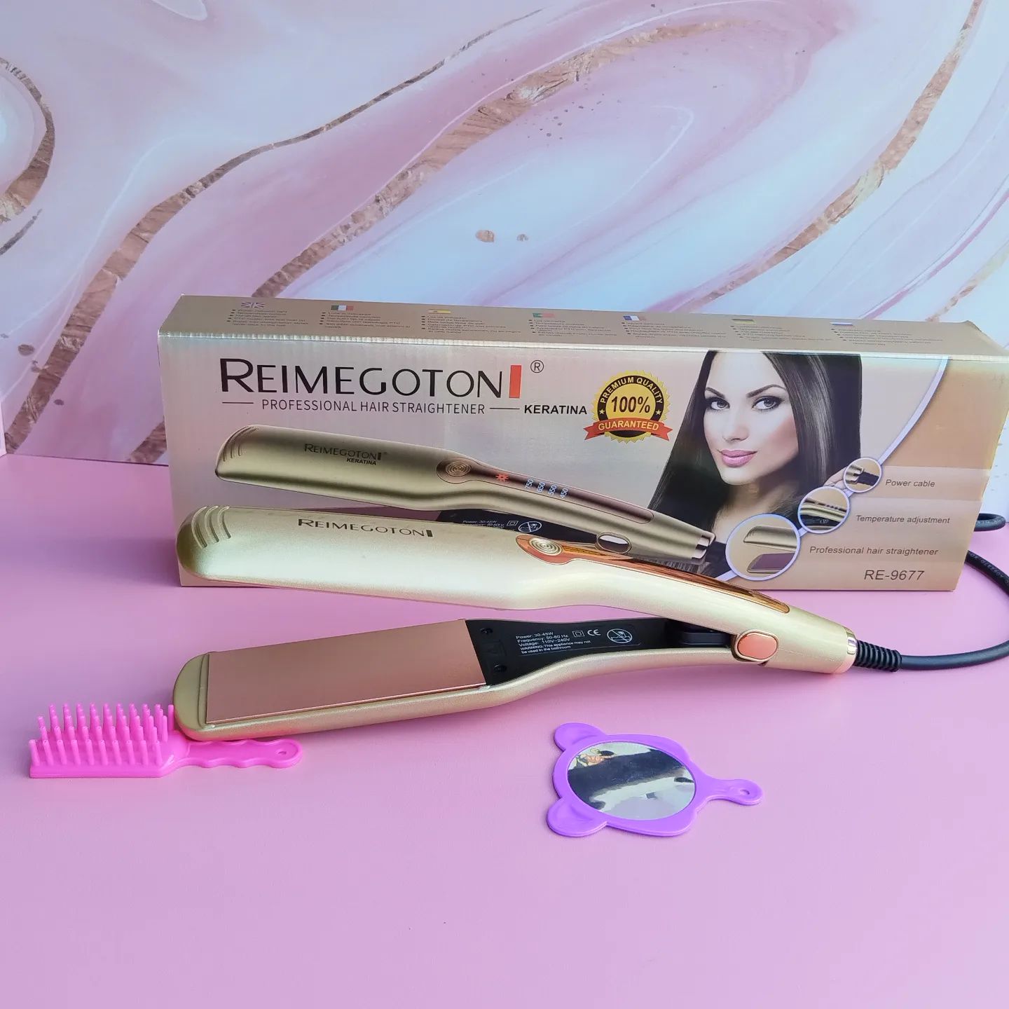 Plancha De Cabello Keratina Reimegoton + Envio Gratis