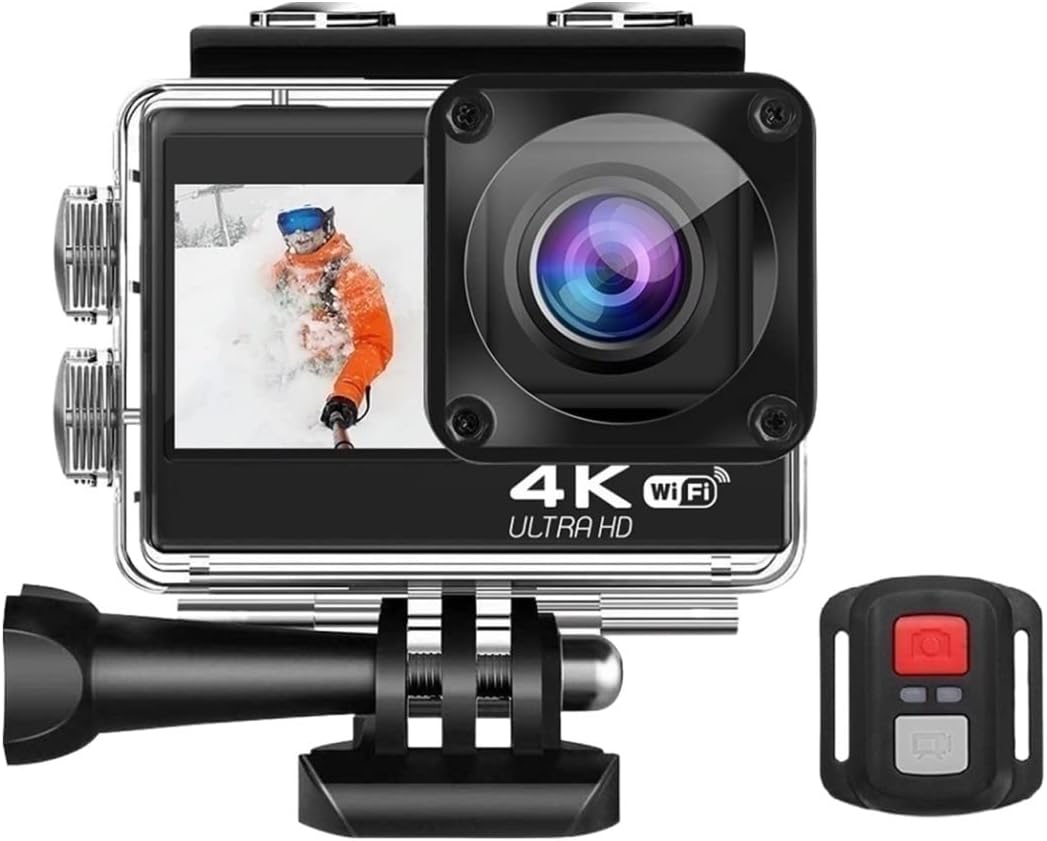 Cámara Deportiva 4K Ultra HD WiFi pantalla delantera