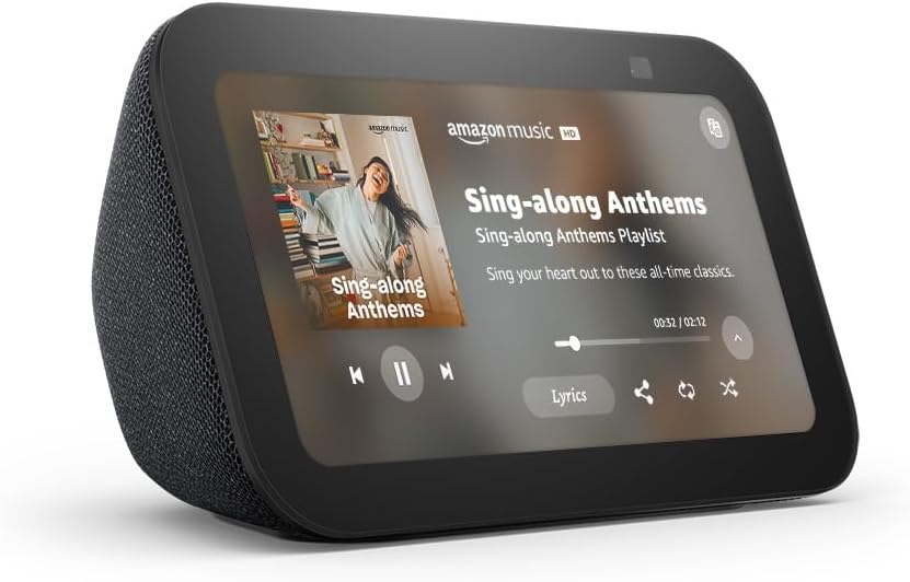 Amazon Echo Show 5 (modelo más reciente), Pantalla inteligente con 2x bajo y sonido claro