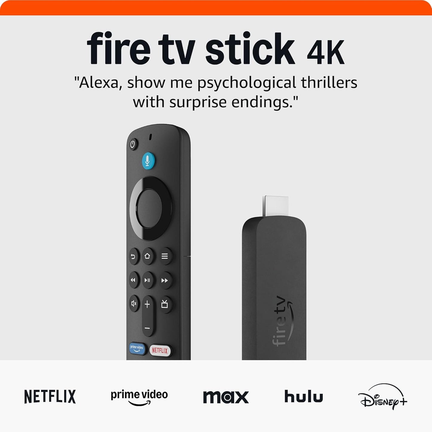 Amazon Fire TV Stick 4K (modelo más reciente), con búsqueda de Fire TV con IA, Wi-Fi 6, streaming de más de 1.5 millones de películas y series, TV en vivo y gratis