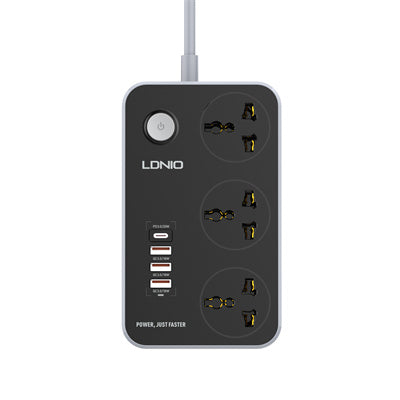 Multitoma 3 Tomas con Puertos USB LDNIO SC3412 2500W