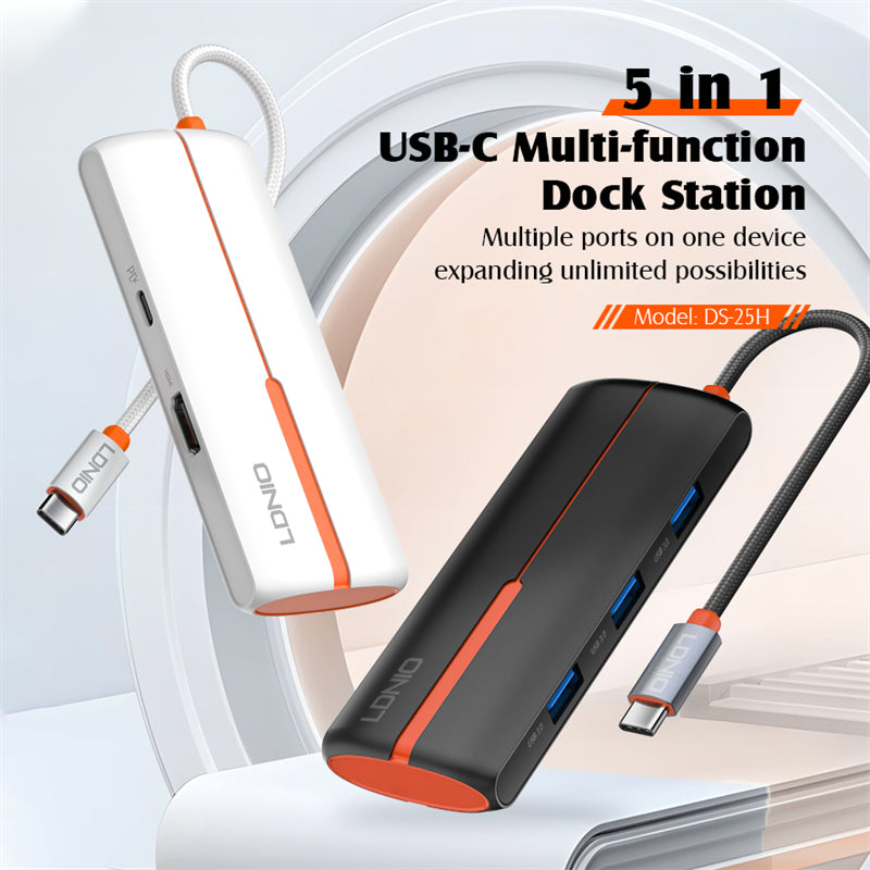 Hub USB-C 5 en 1 LDNIO DS25H HDMI 4K PD 100W