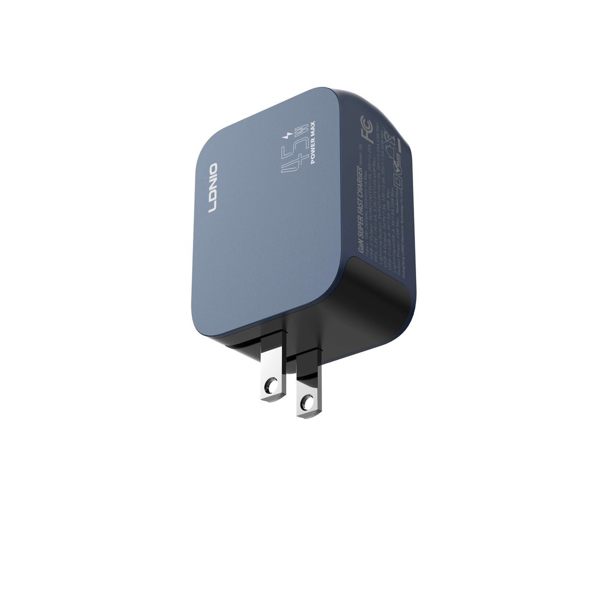 Cargador de Pared LDNIO Q6 45W GaN 3 Puertos Carga Rápida