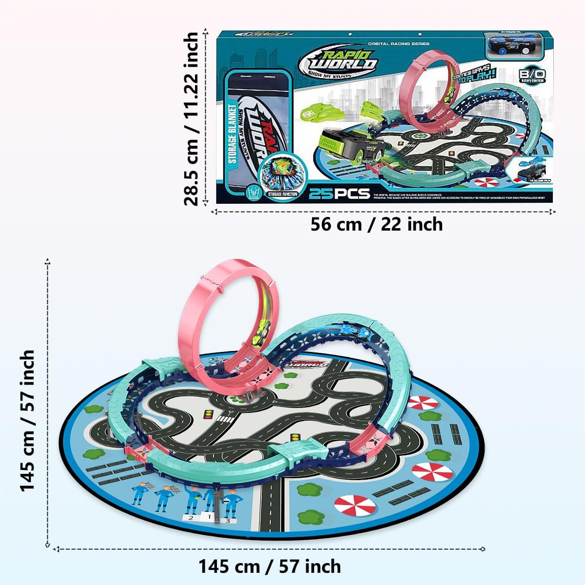 TurboRacer 360 con Tapete y Control Remoto