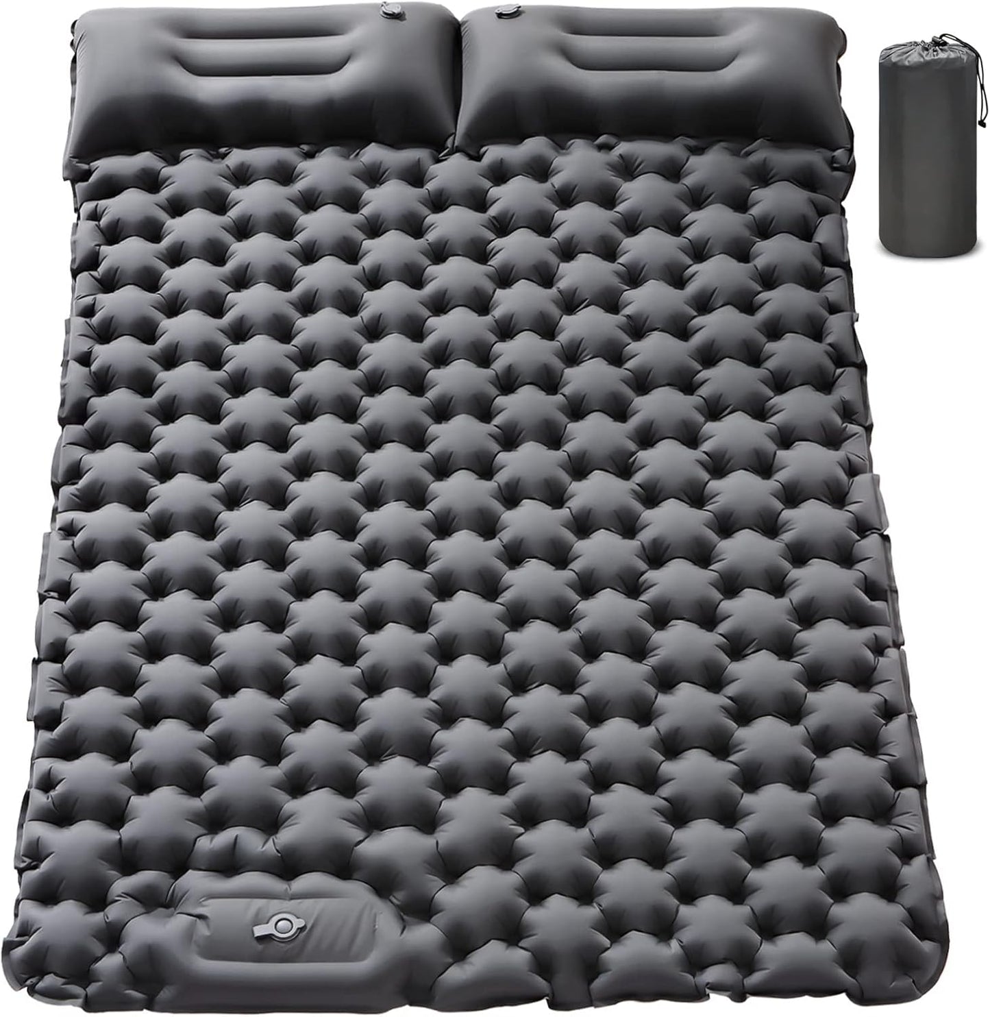 Colchon Doble Autoinflable Para Camping Con Almohadas