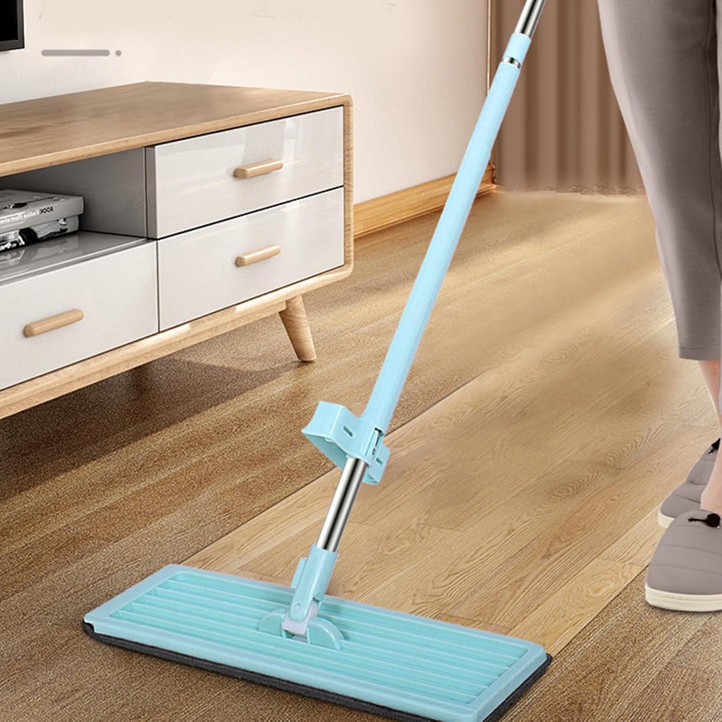 Trapeador Plano Con Mopa De Microfibra Absoberte