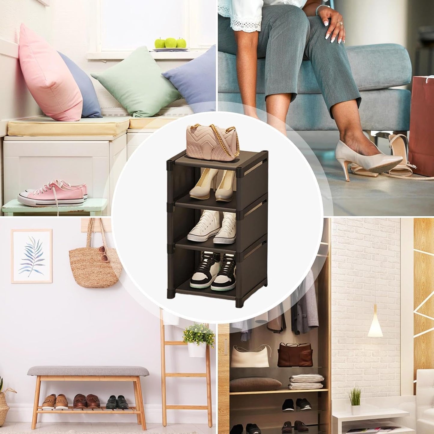 Organizador De Zapatos En Tela 3 Niveles