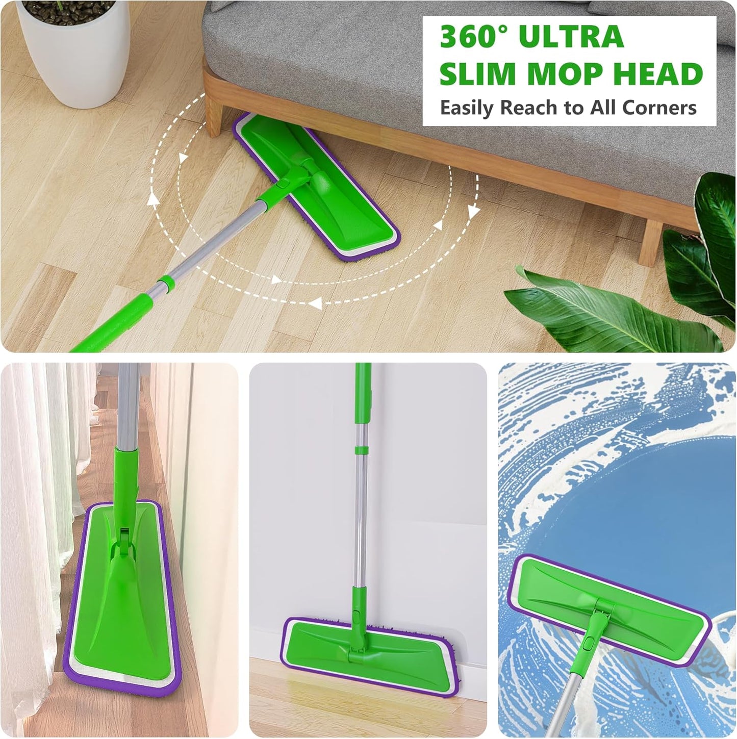 Trapeador Plano Con Mopa De Microfibra Absoberte