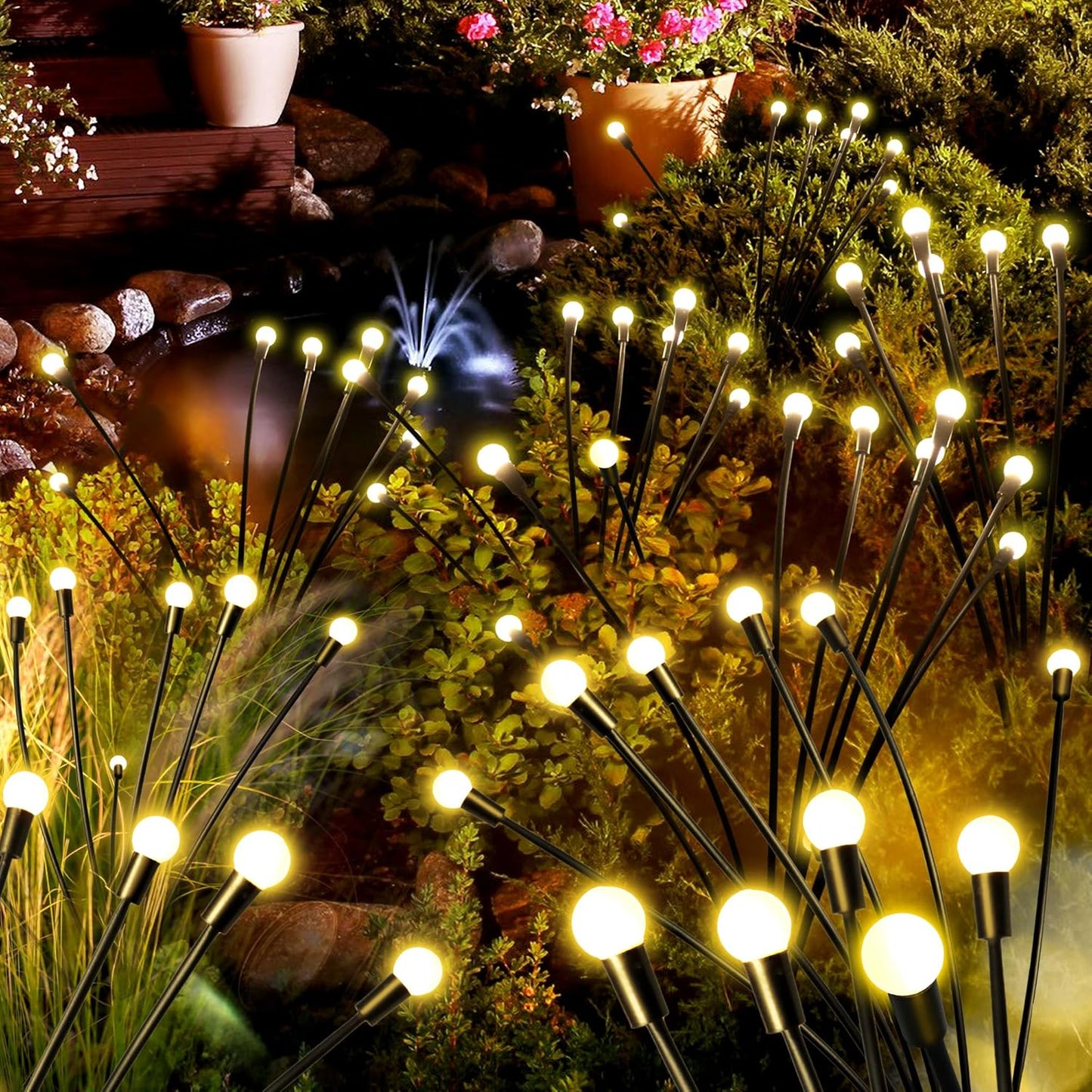 12 LED Fireflies with Solar Panel