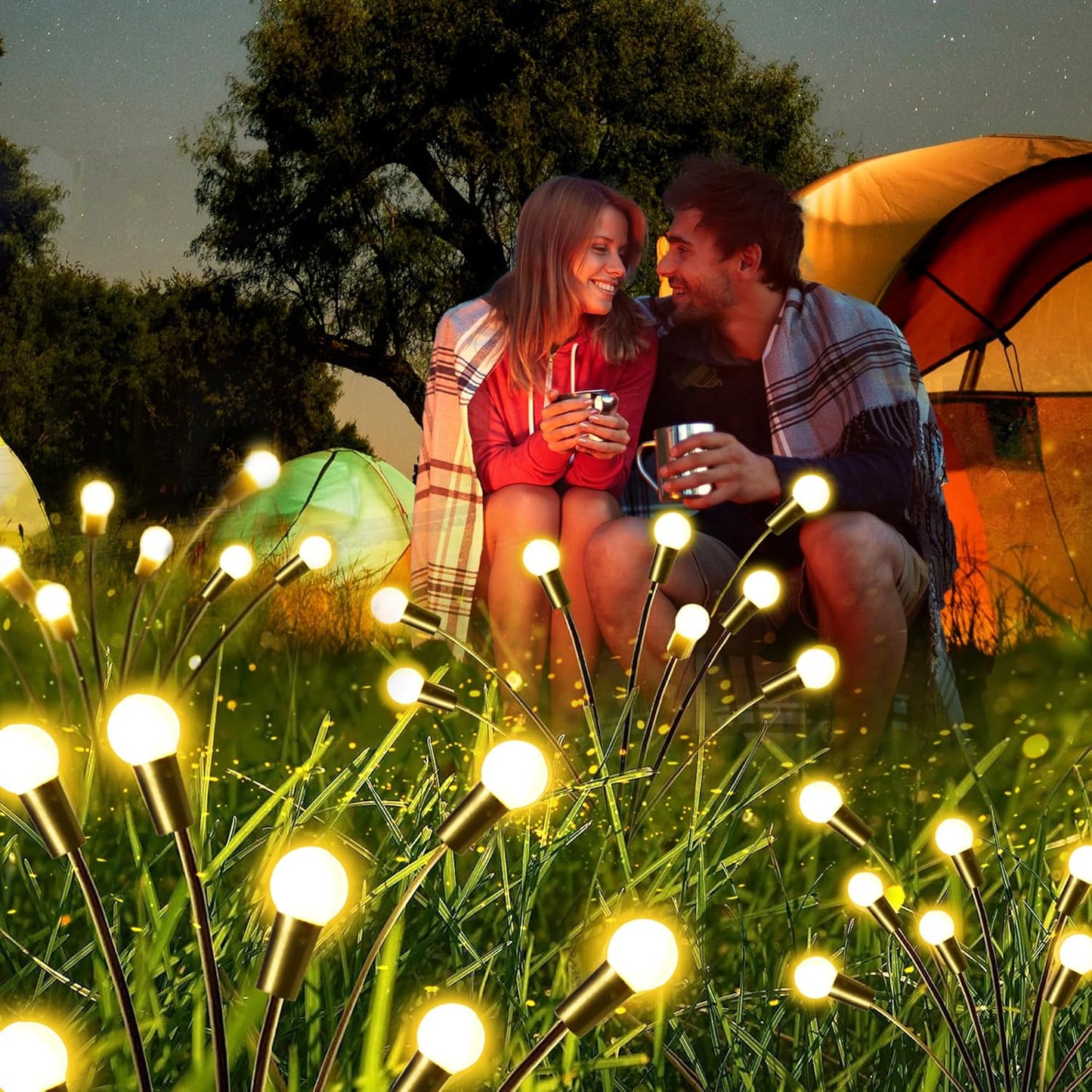 12 LED Fireflies with Solar Panel