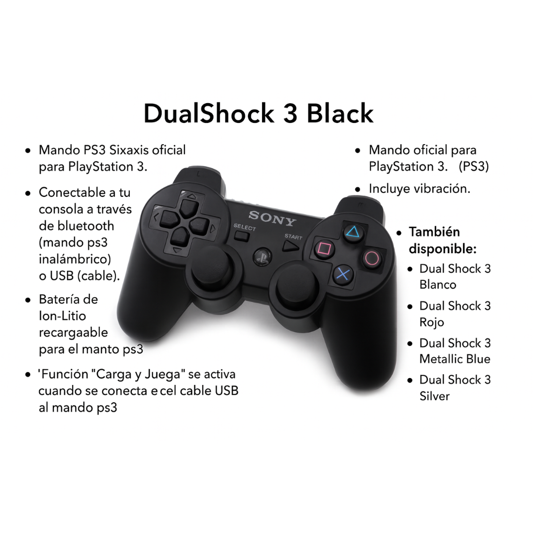 Controlador Inalámbrico Playstation 3