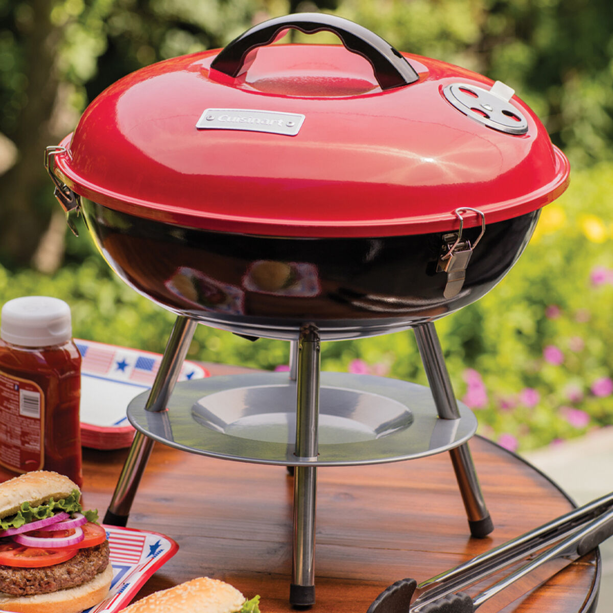 Mini Asador de Carbón Portátil con Tapa