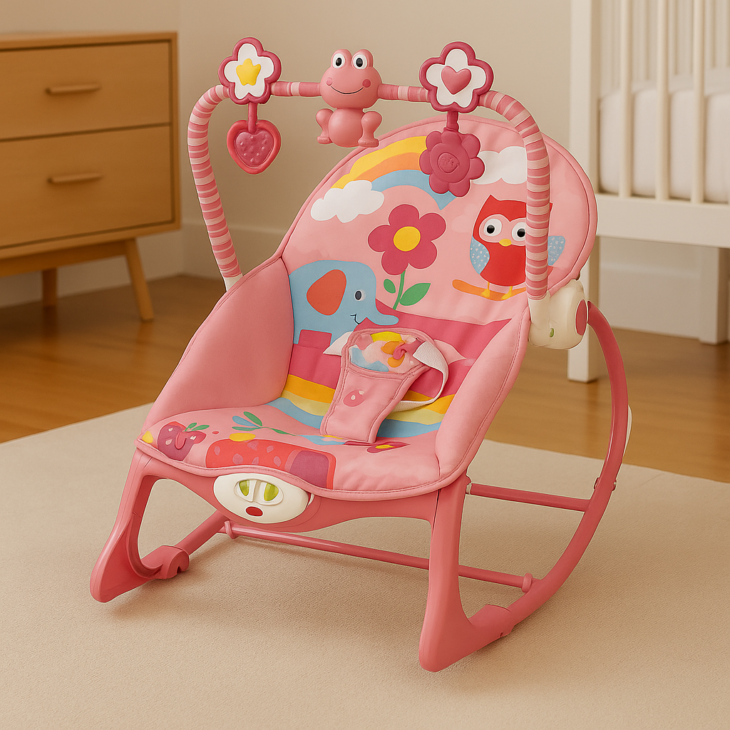 Silla Mecedora Vibradora Para Bebes Con Sonajeros
