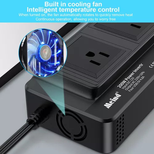 Inversor De Corriente Para Auto 200W