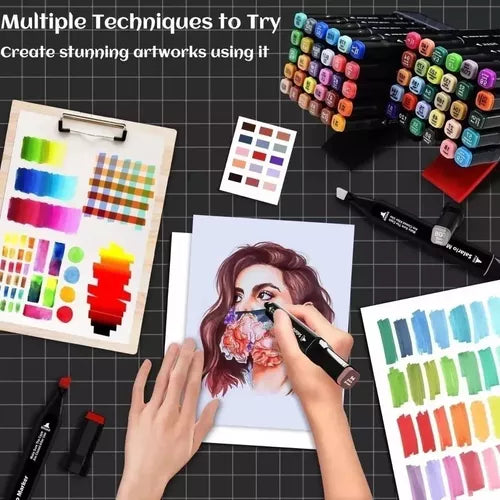 Plumones Touch Doble Punta 168 Piezas