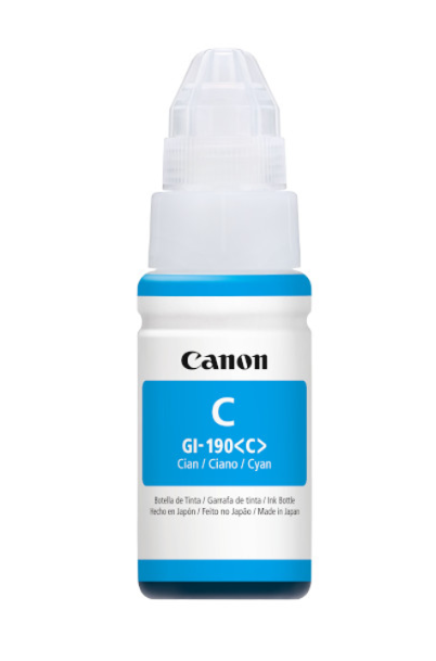 Botella de tinta original Canon GI-190 cian