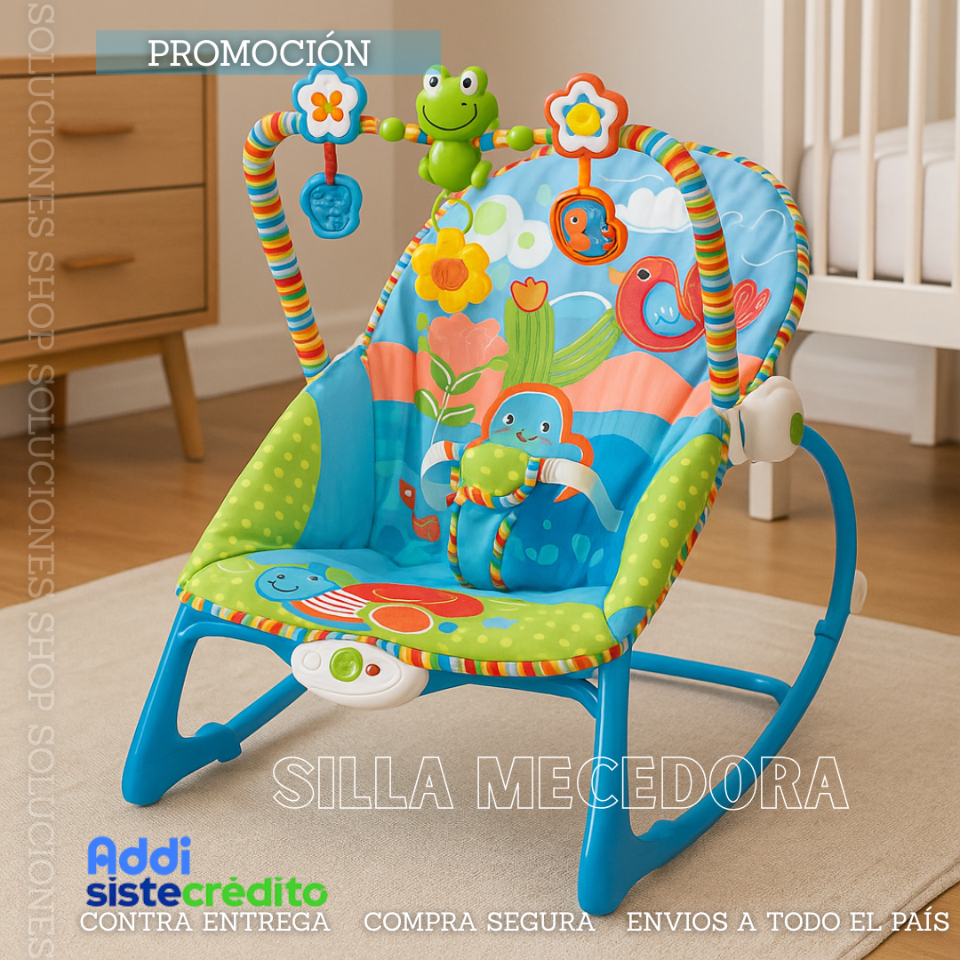 Silla Mecedora Vibradora Para Bebes Con Sonajeros
