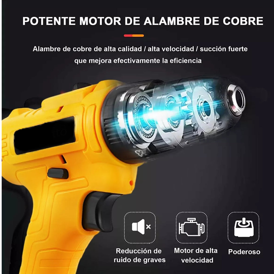 Taladro Atornillador Percutor Inalámbrico 26V + 2 baterias