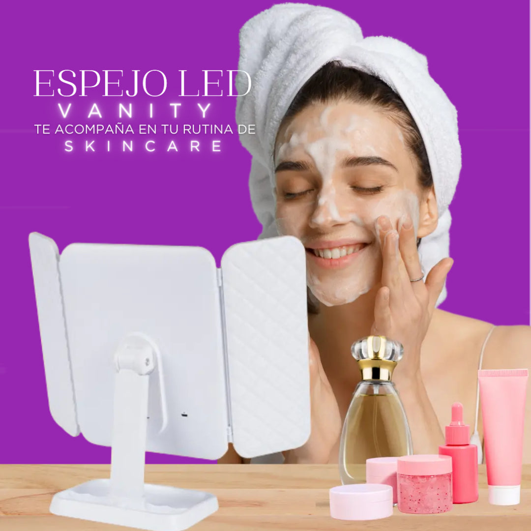 Espejo De Maquillaje Con Luz Led + Envío Gratis