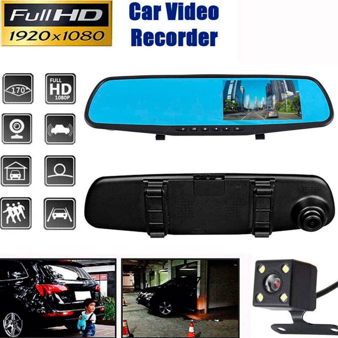 Retrovisor De Auto Con Doble Cámara