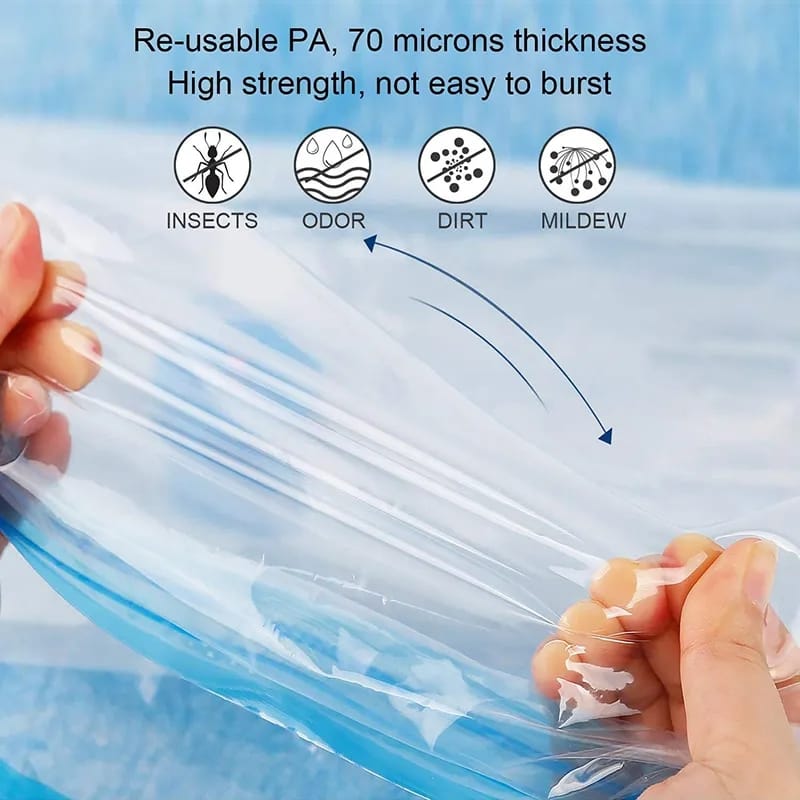 Pack Bolsa Al Vacio Con Bomba Manual Para Ropa