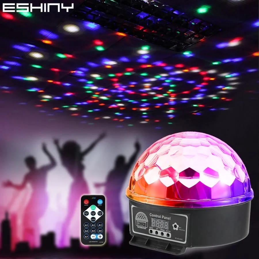 Luz Disco Inteligente 360° con Control Remoto y Efecto LED Multicolor