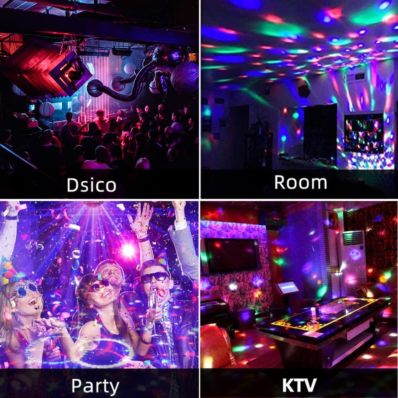 Luz Disco Inteligente 360° con Control Remoto y Efecto LED Multicolor