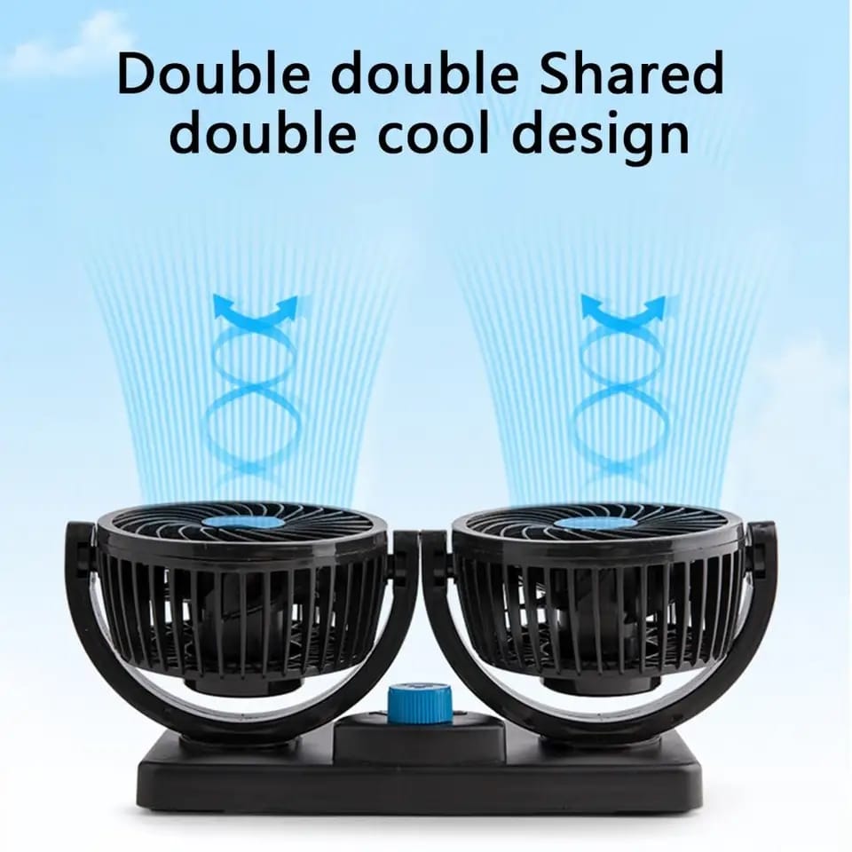 Ventilador 2 en 1 Para Carro Giratorio 360 + Envio Gratis