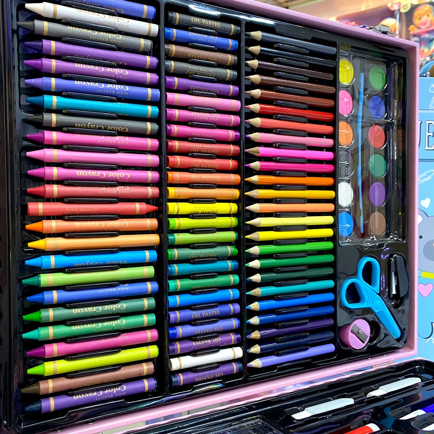 Set Artistico De 152 Piezas En Caja De Madera