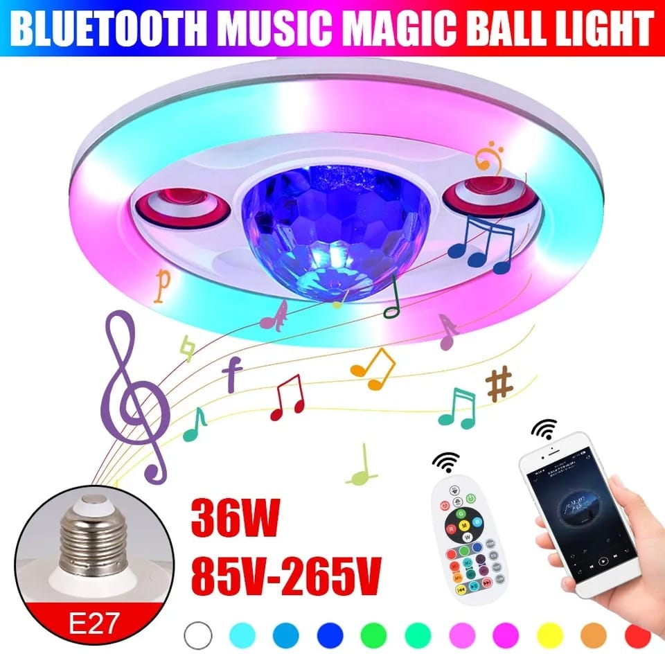 Lampara Rgb Parlante Bluetooth De 36W + Envío Gratis