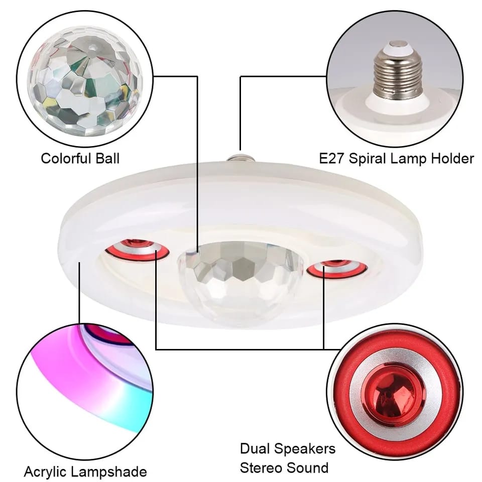 Lampara Rgb Parlante Bluetooth De 36W + Envío Gratis
