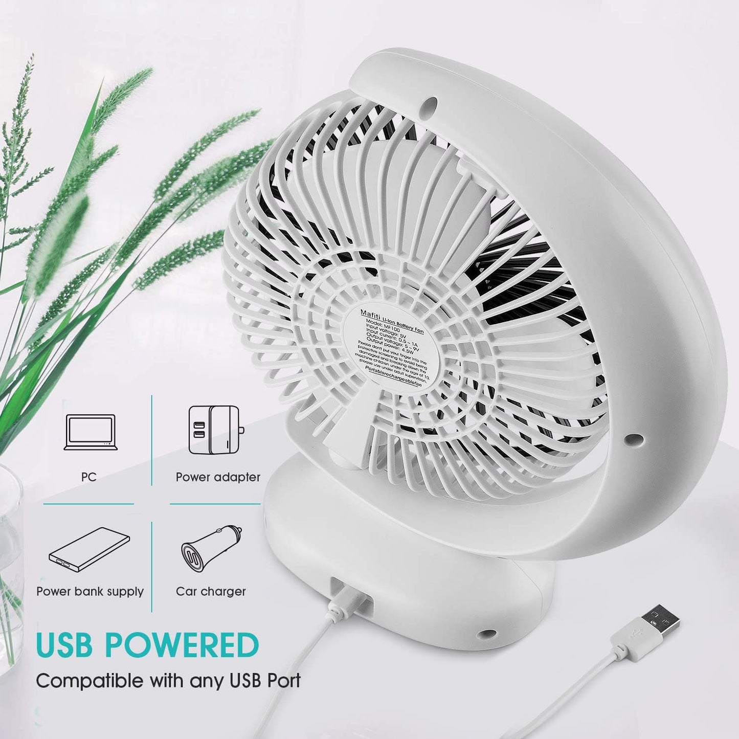 Ventilador Recargable En Forma De Luna + Envío Gratis