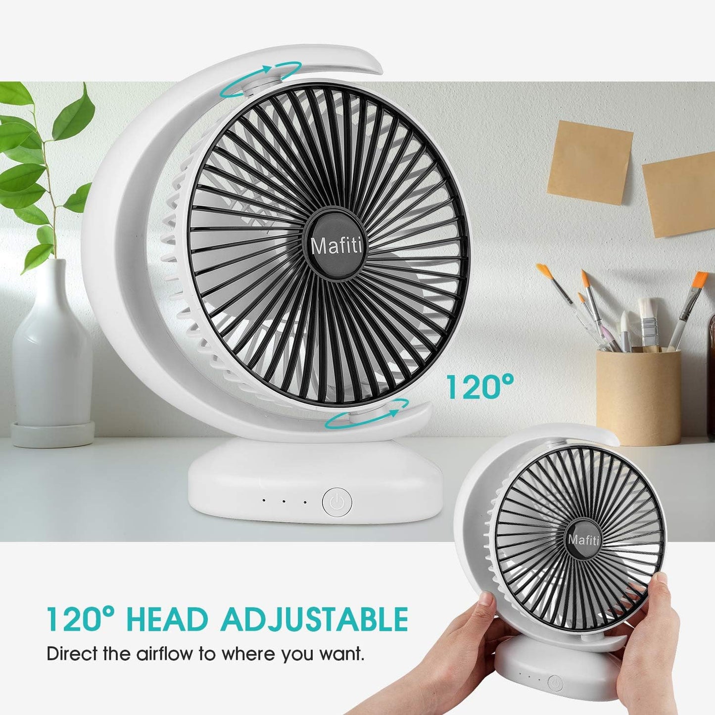 Ventilador Recargable En Forma De Luna + Envío Gratis
