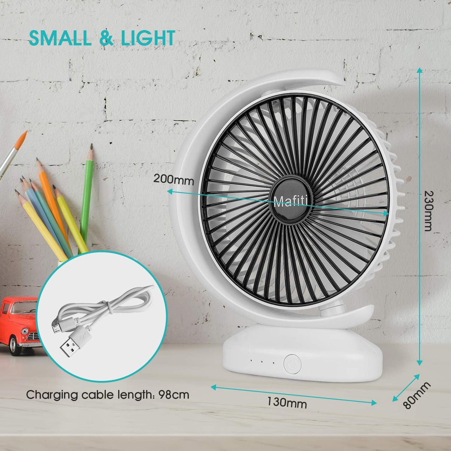 Ventilador Recargable En Forma De Luna + Envío Gratis