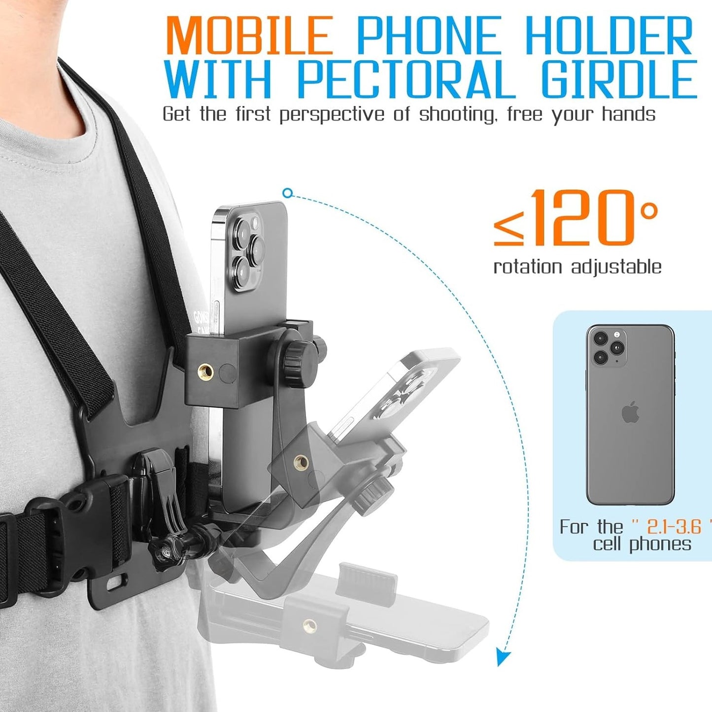 Soporte De Pecho Para Telefono + Envío Gratis