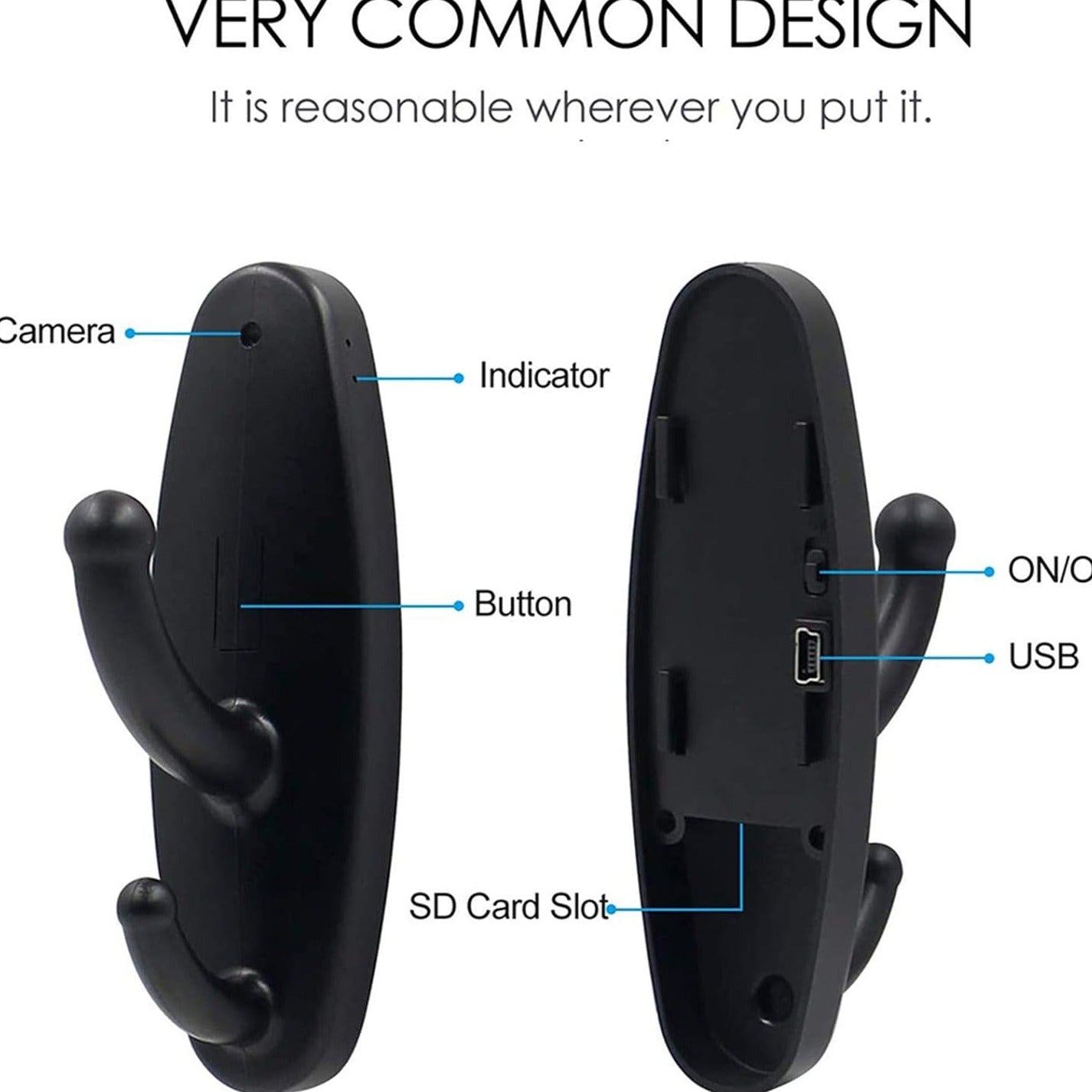 Camara Espia Con Audio Estilo Perchero