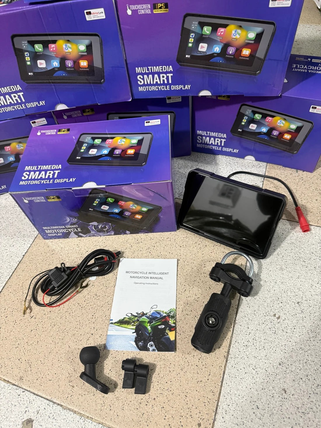 Pantalla Táctil Para Moto Android Auto y Carplay M550