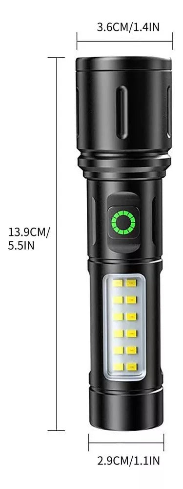 Linterna Táctica Recargable USB + Envío Gratis