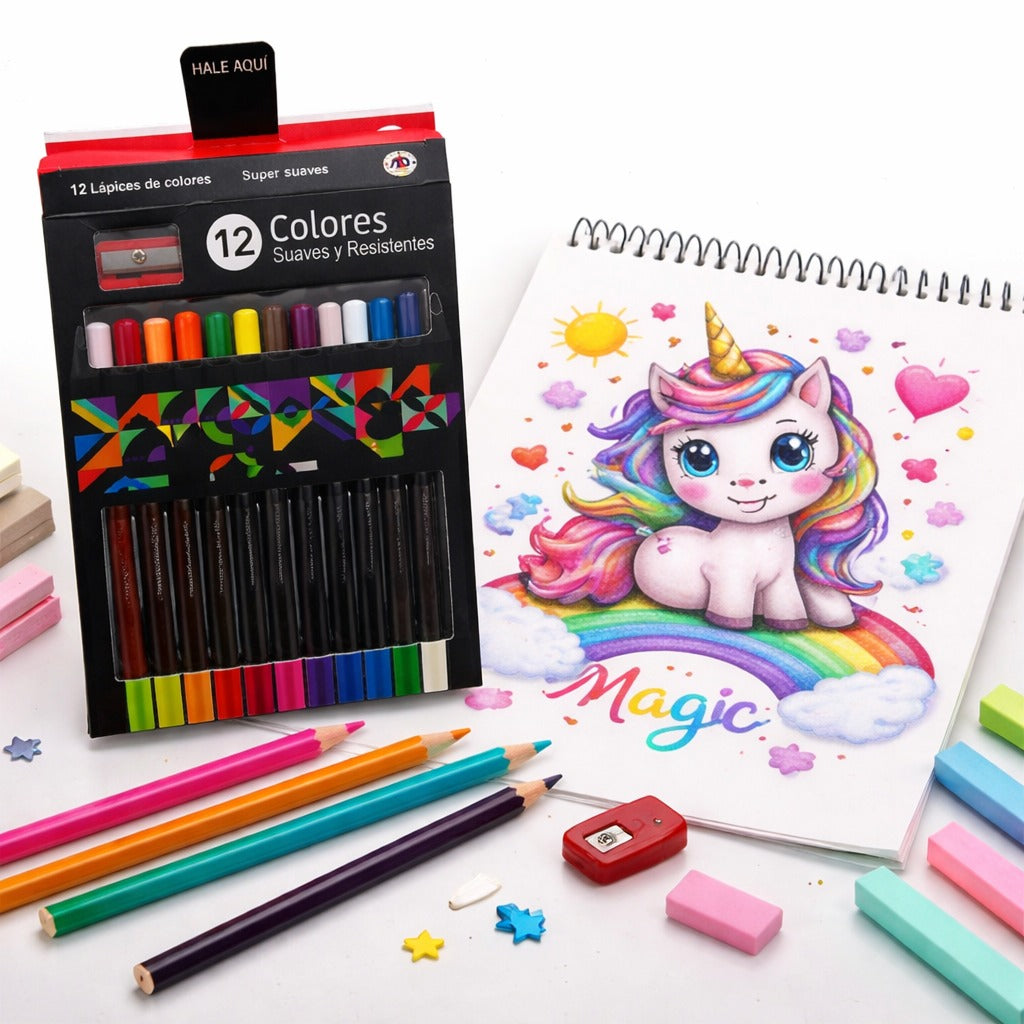 Colores Escolares 4 mm – Set x12 colores