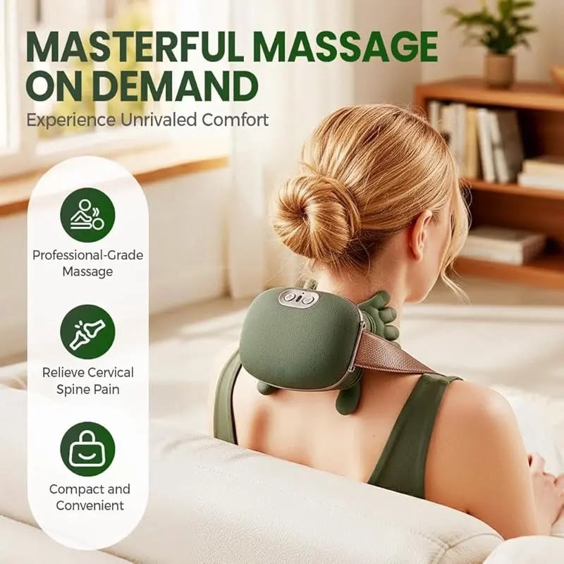 Almohada Eléctrica de Acupresión para Cuello y Hombros