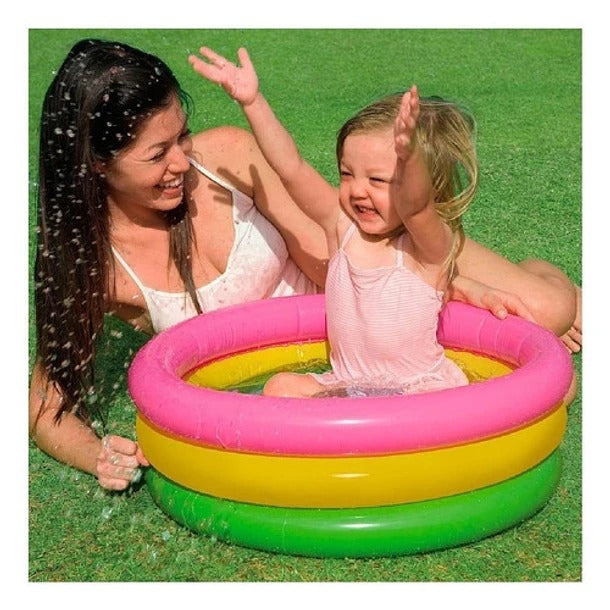 Piscina Inflable Arcoiris Para Bebes 61 CM