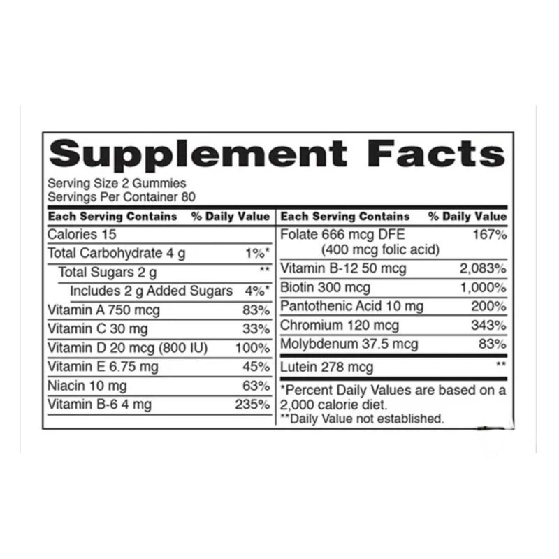 Gomitas multivitamínicas Kirkland Signature 160 unidades-Importada