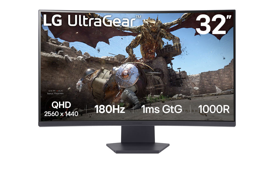 Monitor LG UltraGear 32GS60QC-B vista frontal