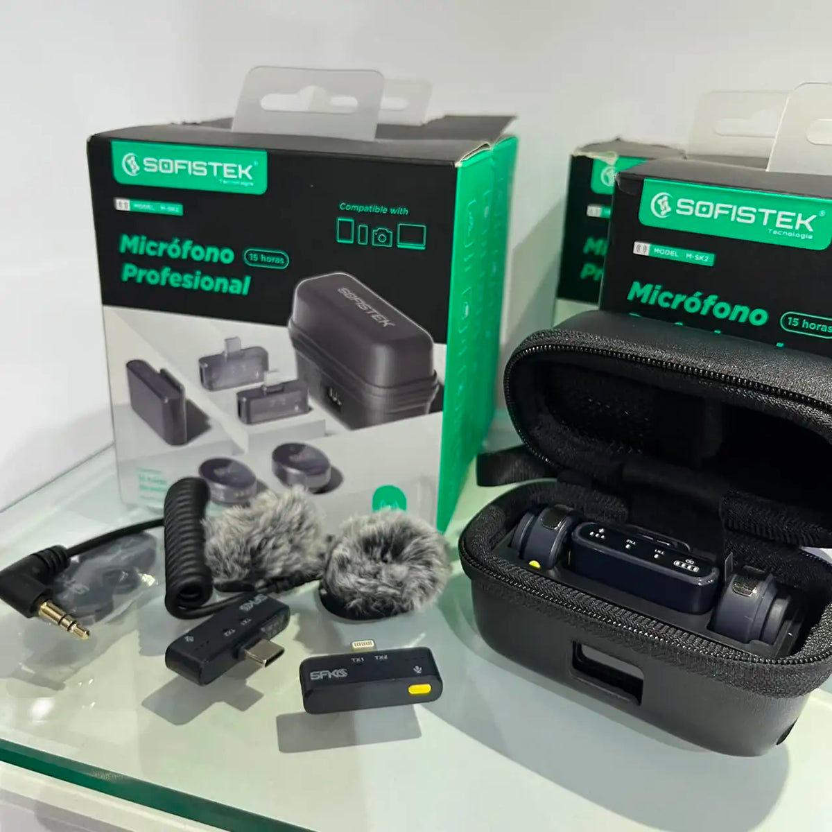 Micrófono Inalámbrico Profesional Sofistek M-SK2 Doble con USB-C y Lightning