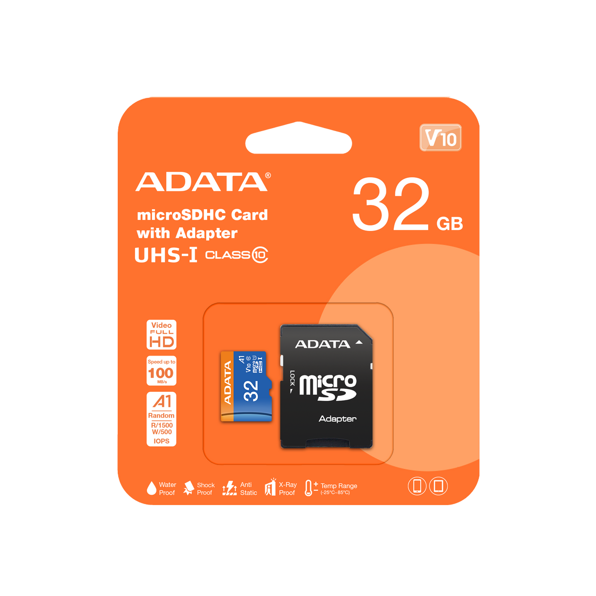 Tarjeta microSD ADATA Premier 32GB con adaptador en empaque